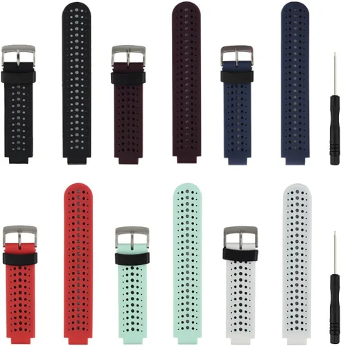 Vista 14 de Correa de repuesto para reloj inteligente para Garmin Forerunner 220/230/235/620/630/735XT/235Lite Tamaño libre 5.11"-8.46