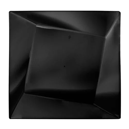 Vista 21 de Party Essentials platos cuadrados de plástico duro, 8", 120 negro (Black Classic)