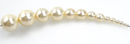 Vista 8 de Perlas de imitación de cristal redondas checas, 600 piezas (4 x 150 piezas) de perla crema de 0.079 in