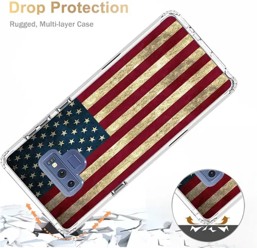Vista 7 de Funda para Galaxy Note 9, Samsung Note 9 N960U con protector de pantalla de vidrio templado, funda protectora de cuerpo completo con bonito