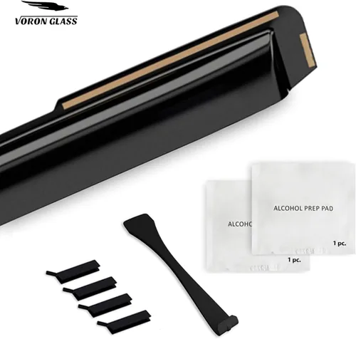 Vista 7 de Voron Glass 220002v - Protectores de lluvia extra duraderos en el canal para camionetas GMC Sierra 2007-2013 de cabina tripulación, deflectores
