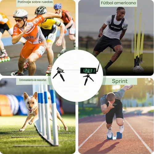 Vista 6 de YZ Laser Timer for Sprints, Laser Sprint System, Track Laser Timer Stopwatch, Lap/Speed Training/Track Field/Running/Football