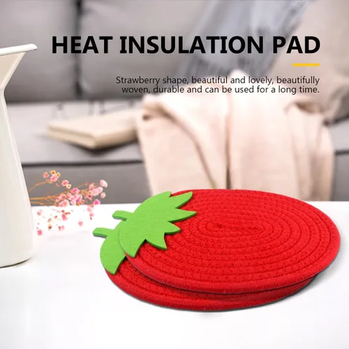 Vista 7 de 2 manteles individuales resistentes al calor con forma de madera de hilo de algodón para cocina, salvamanteles de tela resistente a la cocina