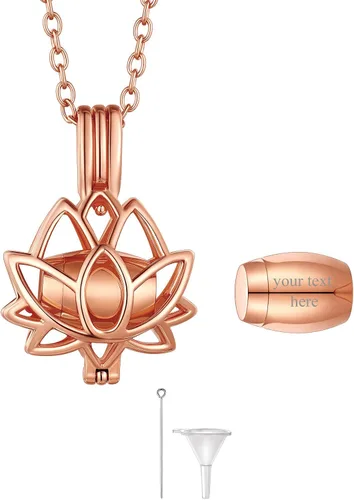 Vista 209 de FindChic Collares personalizados con urna para cenizas, barra vertical, gato, luna, reloj de arena, garra de perro, acero inoxidable, chapado en oro