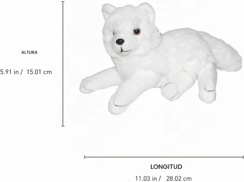 Vista 5 de Wild Republic Arctic Fox - Peluche de peluche, regalo para niños, de 8 pulgadas, multicolor