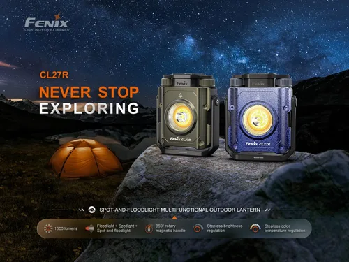 Vista 5 de Fenix CL27R Linterna de camping, 1600 lúmenes, recargable por USB-C, resistente al agua, portátil con LEDs blancos y rojos y organizador Lumentac