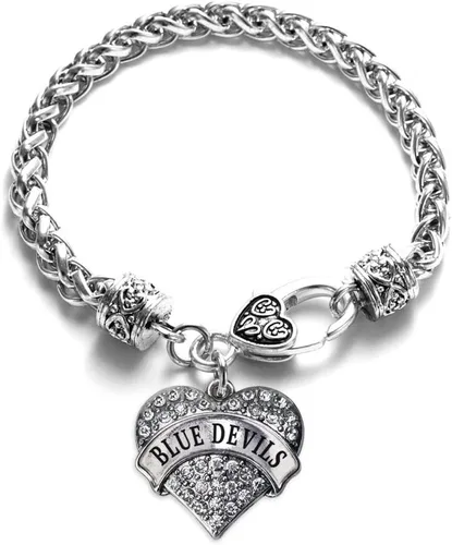 Vista 82 de Inspired Silver - Pulsera de plata con dije de corazón pavé con joyas de circonita cúbica