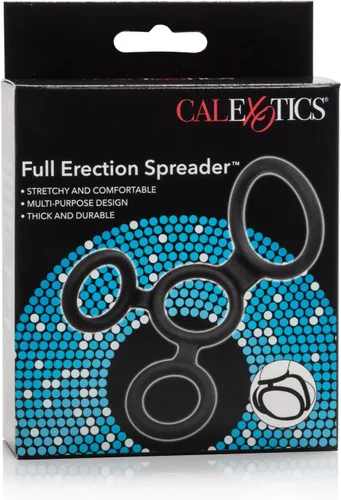 Vista 6 de CalExotics Esparcidor completo de silicona con diseño de 4 anillas, potenciador de erección, (12757_negro)