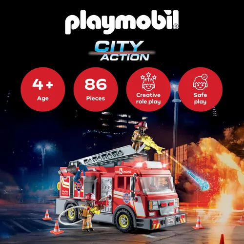 Vista 3 de Playmobil Camión de bomberos con accesorios y 2 figuras