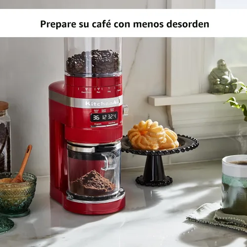 Vista 7 de KitchenAid Molinillo para café, de rebaba - KCG8433 - Rojo Imperio Smart Dosing Technology for Ideal Grounds, 70 Grind Settings for All Brew