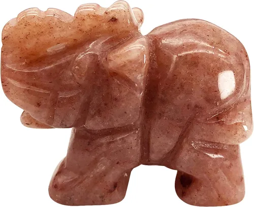 Vista 18 de Fekuar Figuras de elefante de cristal curativo talladas a mano de 1.5 pulgadas, escultura de estatua de animal de bolsillo de la suerte, decoración