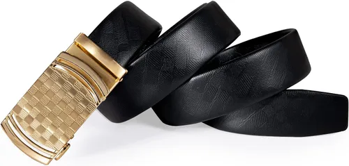 Vista 5 de Dubulle Men's Belt Ratchet Buckle Business Replaceable Only 1 38 Slide Buckle 35mm Party Business Gift