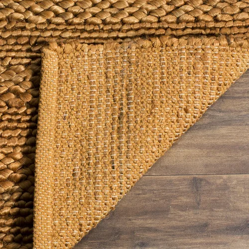 Vista 45 de SAFAVIEH Natural Fiber Collection - Alfombra decorativa de 2 x 3 pies, color lejía, yute hecho a mano, diseño trenzado tejido, ideal para entrada