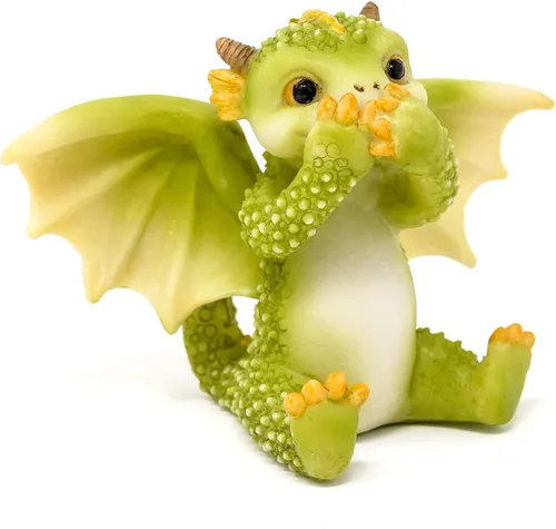 Vista 8 de Top Collection Rex The Green Dragon - Mini figura coleccionable de fantasía (orbe de cristal)