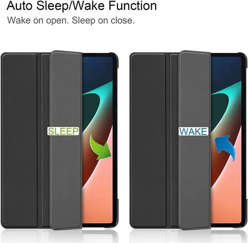Vista 2 de Kepuch Funda Custer para Xiaomi Pad 5/5 Pro/5 Pro 5G - Carcasa rígida de piel sintética ultrafina - Negro