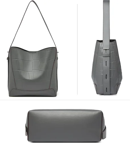 Vista 7 de FOXLOVER Hobo - Bolsos de hombro para mujer, bolsos de cuero de diseñador para mujer, bolso de mano
