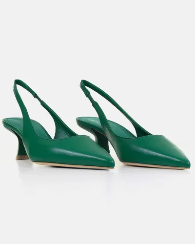 Vista 3 de gihubafuil Zapatos de tacón bajo para mujer, zapatos de tacón cerrado, puntiagudos, zapatos de vestir casuales con espalda descubierta