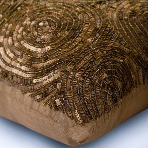Vista 2 de The HomeCentric Funda de almohada dorada para sofá, funda de almohada geométrica moderna, 12 x 12 pulgadas (11.8 x 11.8 in), funda de almohada Dorado