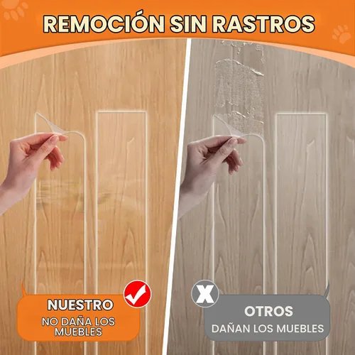 Vista 4 de Protector de puerta contra arañazos de perro, protector de alféizar de ventana, barrera de protección con escudo lateral transparente anti gato