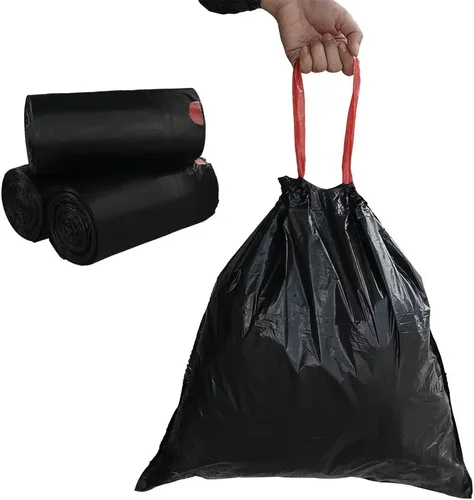 Vista 7 de Begale Bolsas de basura con cordón de 7 galones, color negro, 110