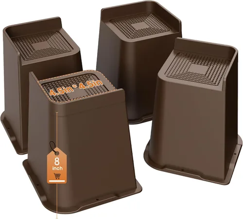 Vista 24 de MYMULIKE Elevadores de Cama Resistentes, Elevadores de Muebles de Gran Tamaño, Soporta Hasta 6000 Libras, Eleva 1 Pulgada para Sillón, Sofá, Mesa