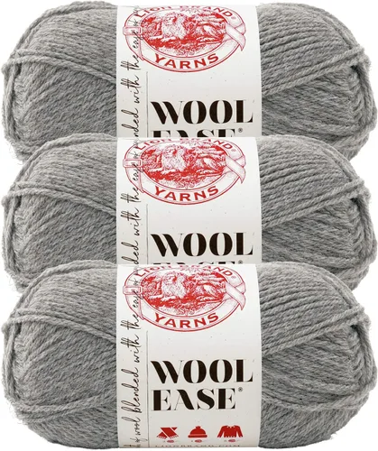 Vista 29 de Lion Brand Yarn, Wool-Ease - Ovillo de punto y ganchillo color rosa, 1