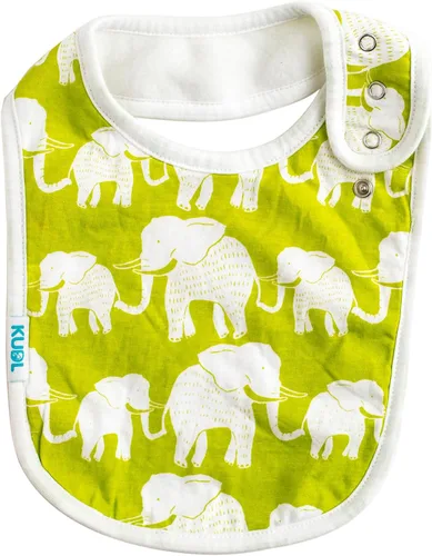 Vista 4 de Babero grande para niño pequeño, absorbente, para reflujo, babas, dentición, con botón a presión