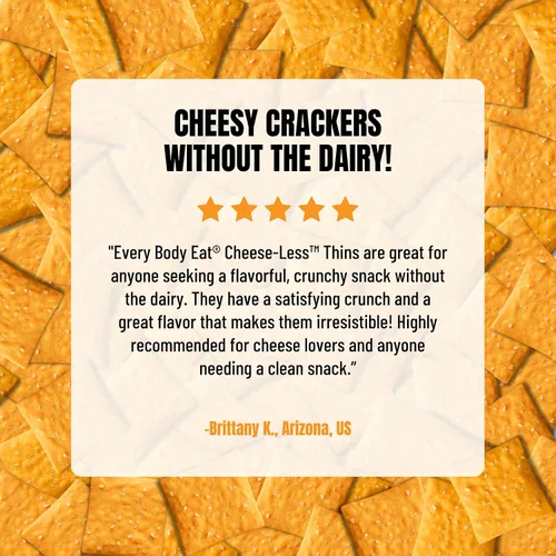 Vista 5 de Every Body Eat Snack Cracker Thins, sin queso, sin gluten, vegano, sin lácteos y sin aceite de semillas, 4 onzas
