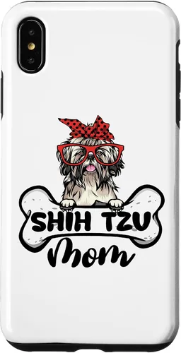Vista 7 de iPhone 15 Shih Tzu Mom Shirt Dog Bone Mothers Day Dog Mama Case