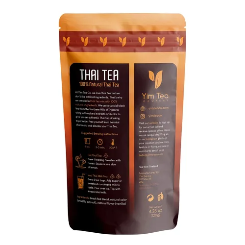 Vista 8 de Mezcla de té 100% natural de hojas sueltas, hace té helado y té de burbujas - por Yim Tea Co.