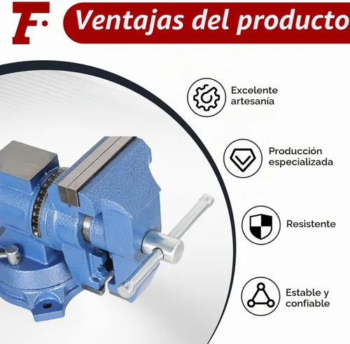 Vista 5 de findmall - Tornillo de mordaza multiusos de 4 pulgadas con base giratoria