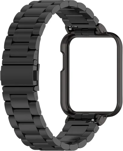Vista 4 de Senter Correa de repuesto de acero inoxidable con marco Meatl para reloj inteligente Redmi Watch 2 Lite