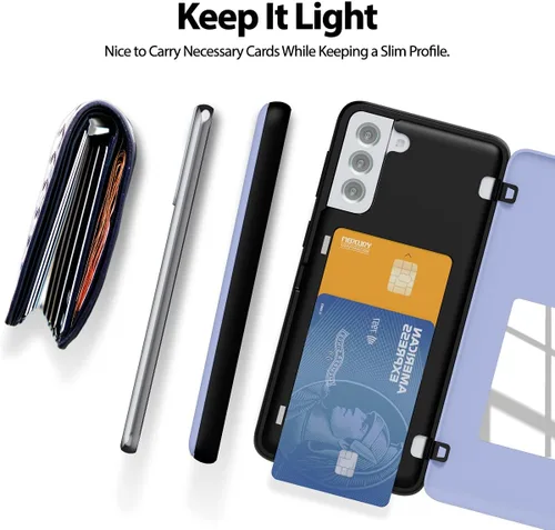 Vista 7 de GOOSPERY Funda tipo cartera para Samsung Galaxy S21 Plus, tarjetero, parachoques magnético de puerta con cierre automático, funda protectora delgada