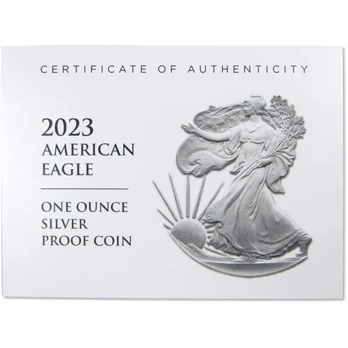 Vista 6 de 2023 W American Silver Eagle Bullion Proof $1 Moneda OGP COA SKU: OPC99