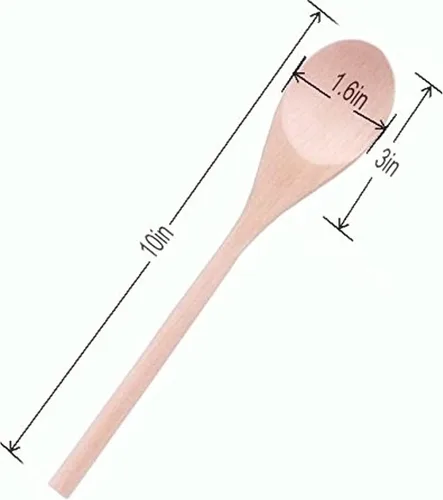 Vista 2 de Cucharas de madera para cocina, utensilios de cocina, marionetas de 10 pulgadas, paquete de 12