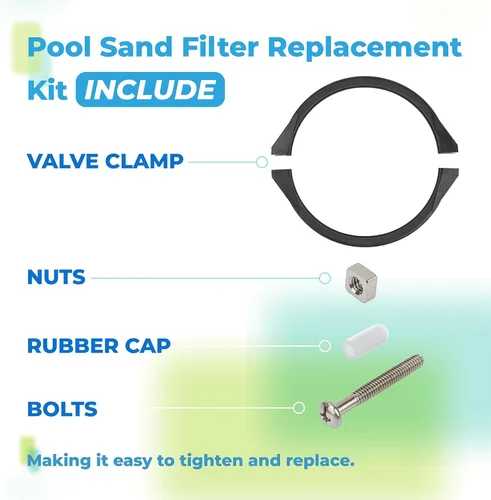 Vista 2 de GMX600NM - Abrazadera de válvula de brida compatible con filtro de arena Hayward Pool Vari-Flo XL Valve S144T S164T S166T S180T S210T S220T S220T2