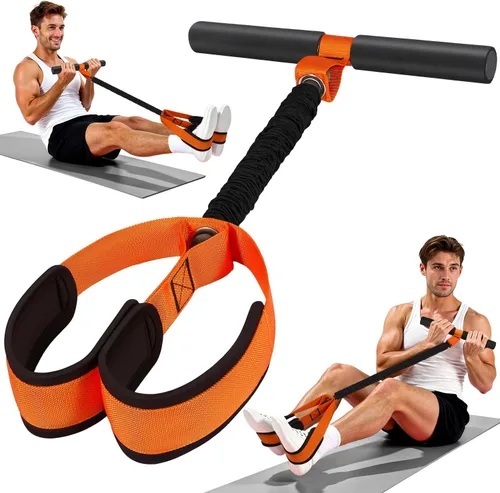 Vista 11 de Pedal Resistance Band with Handle, Upgraded Durable Thickened Latex Tubes and Soft Foam Fabric Foot Pedal, Sit Up Exercise Equipment for Abdomen