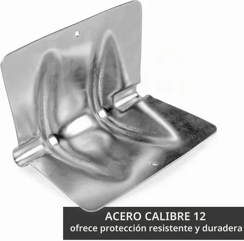 Vista 5 de DC Cargo Mall Cuatro protectores de borde de acero para cadena plana Protectores de esquina de remolque en V Board Plateado