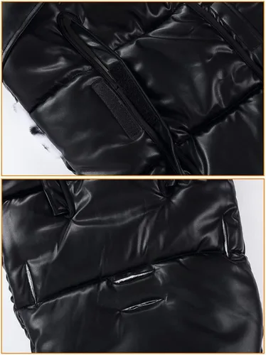 Vista 8 de Saco acolchado para cochecito, funda acogedora para los pies, para bebé, cálida, resistente al viento, impermeable, resistente al frío, lavable