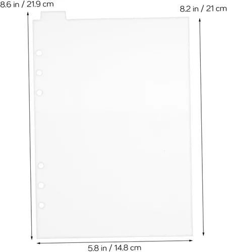 Vista 2 de STOBOK Bloc de notas duro diario de papel de plástico clasificado inserta planificador desmontable anillo vertical, separadores de páginas