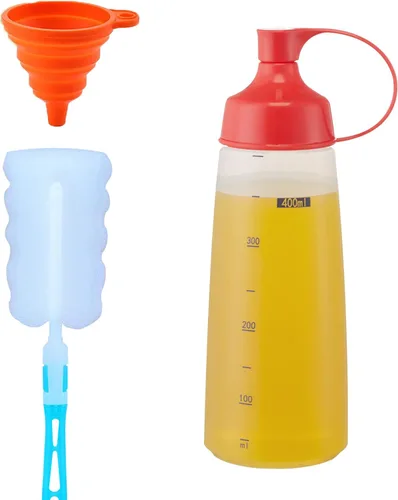 Vista 10 de Botellas exprimibles de condimentos para salsas, panqueques de plástico – boca ancha para cocina, ketchup mostaza, botella vacía para glaseado