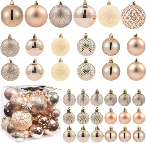 Vista 11 de LANGXUN 36 piezas de esferas de decoración de árbol de Navidad azul ácido, bolas de Navidad, decoración de Navidad 2025, adornos de Navidad
