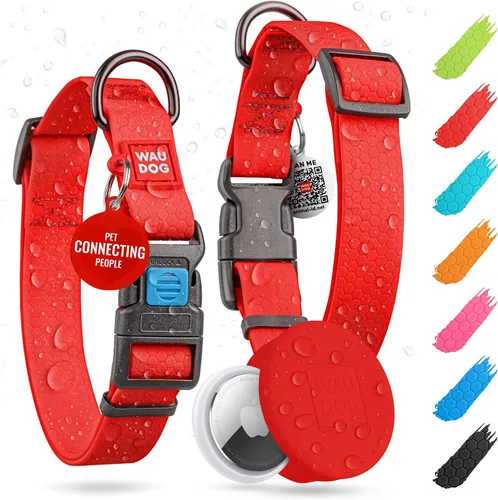 Vista 13 de WAUDOG Collar de perro impermeable – Collar ajustable para perros grandes, pequeños y medianos – Collares resistentes con cierre de metal duradero