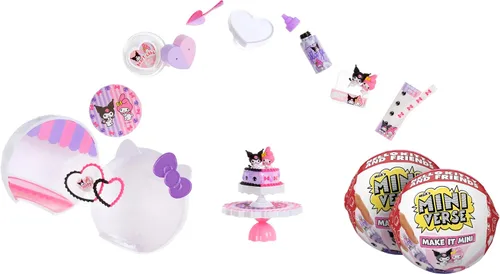 Vista 8 de MGA's Miniverse Make It Mini Hello Kitty y sus amigos Serie 2 Mini Coleccionables, Sanrio, embalaje sorpresa, DIY, manualidades, resina para jugar