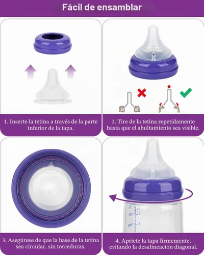Vista 7 de Tetinas de silicona para biberón Lansinoh, tamaño S, boquilla de biberón de repuesto, 3.3 ft+, flujo lento, 6