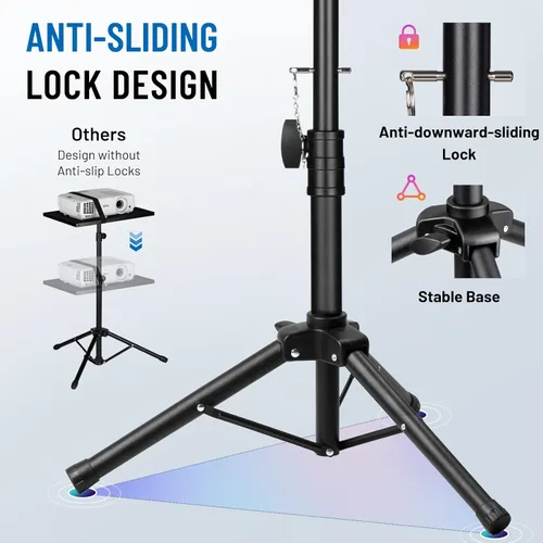 Vista 5 de CAHAYA Soporte para Proyector Trípode Ajustable - Estable para Tabletas, Teléfonos, Libros, Altura 26" a 51.5", Soporte Multifuncional para Laptop
