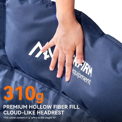 Vista 5 de Huskfirm - Silla de camping doble acolchada con respaldo alto para 2 personas, color azul