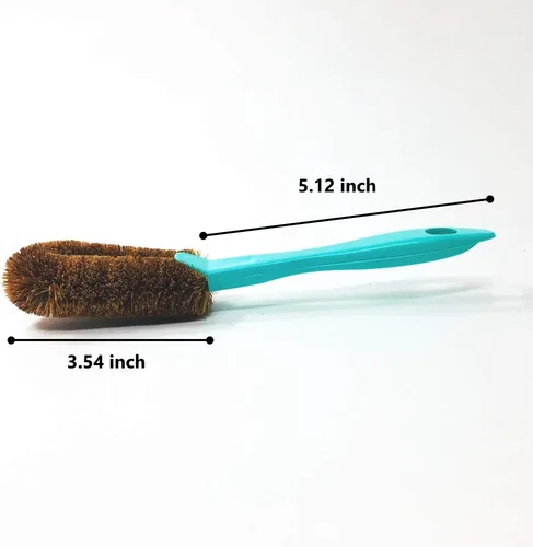 Vista 3 de Cepillo para zapatos de palma - Kamenoko Tawashi Scrubber, juego de 2 piezas Fibra natural, removedor de suciedad, lavado de zapatillas
