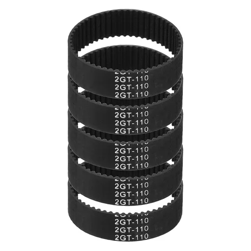 Vista 34 de MECCANIXITY 3.780 in GT-2 correa dentada, 5pcs 0.354 in ancho 0.079 in paso impresión 3D GT-2 correa dentada caucho de bucle cerrado, negro