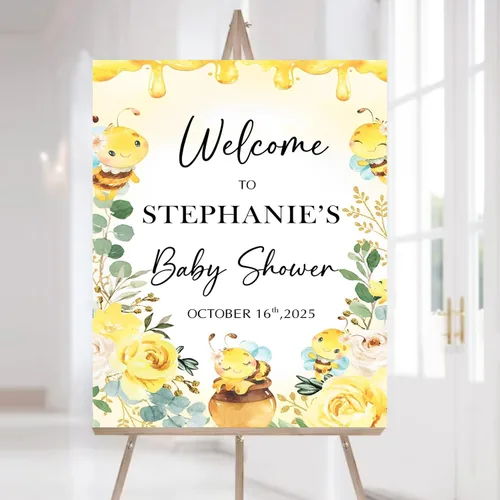 Vista 19 de Letrero de bienvenida personalizado para baby shower, cartel de bienvenida de safari para baby shower, letrero de baby shower de animales